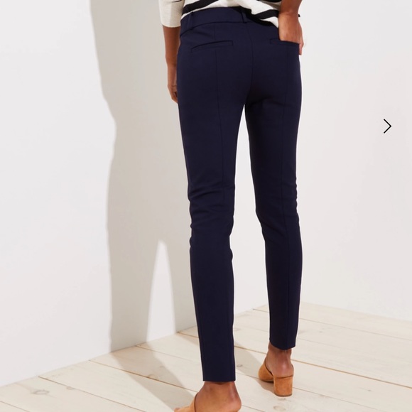 Ann Taylor LOFT Skinny Ankle Pants in Navy - Picture 3 of 9